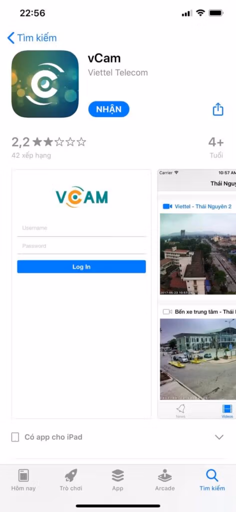 ứng dụng vcam viettel