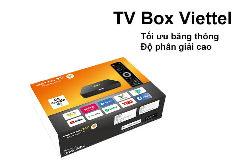 Viettel TV Box 4K - Thiết bị biến tivi thường thành Smart TV 3 Box Viettel android 10