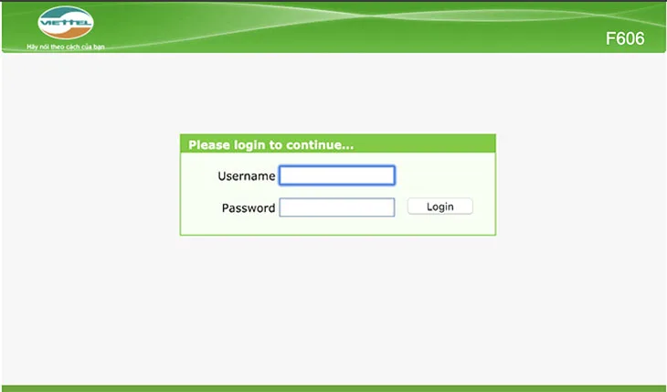 Đăng nhập modem wifi viettel