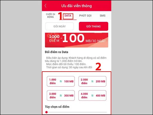 Hướng dẫn sử dụng My Viettel đổi điểm tích lũy nhanh chóng, đơn giản 5 My Viettel đổi điểm