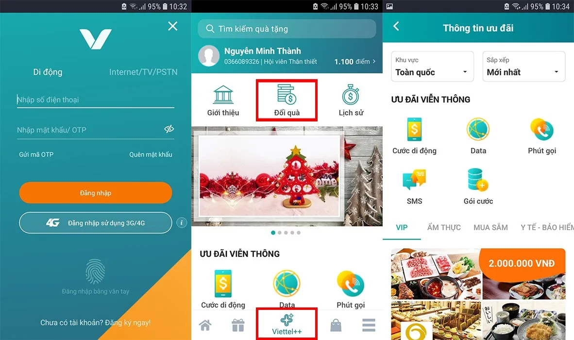 Hướng Dẫn Đổi Điểm Viettel++ sang data, phút gọi, tiền mặt 3