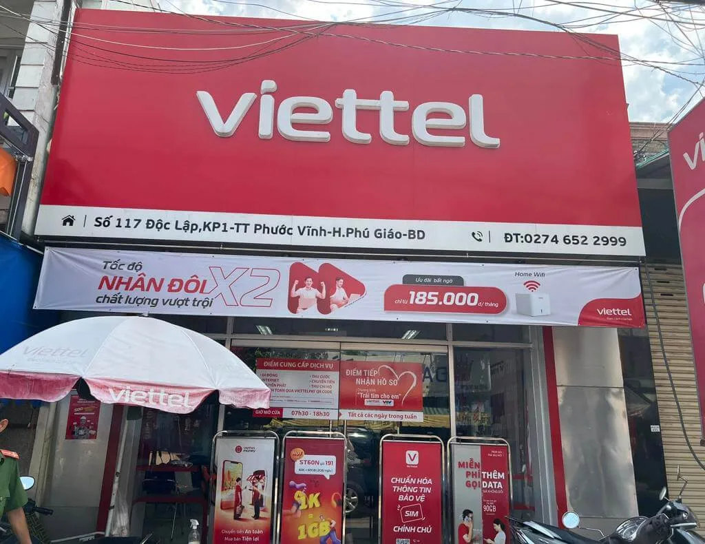 Cua hang Viettel Phu Giao