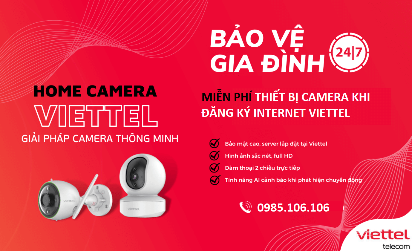 Lap internet Viettel tang camera mien phi